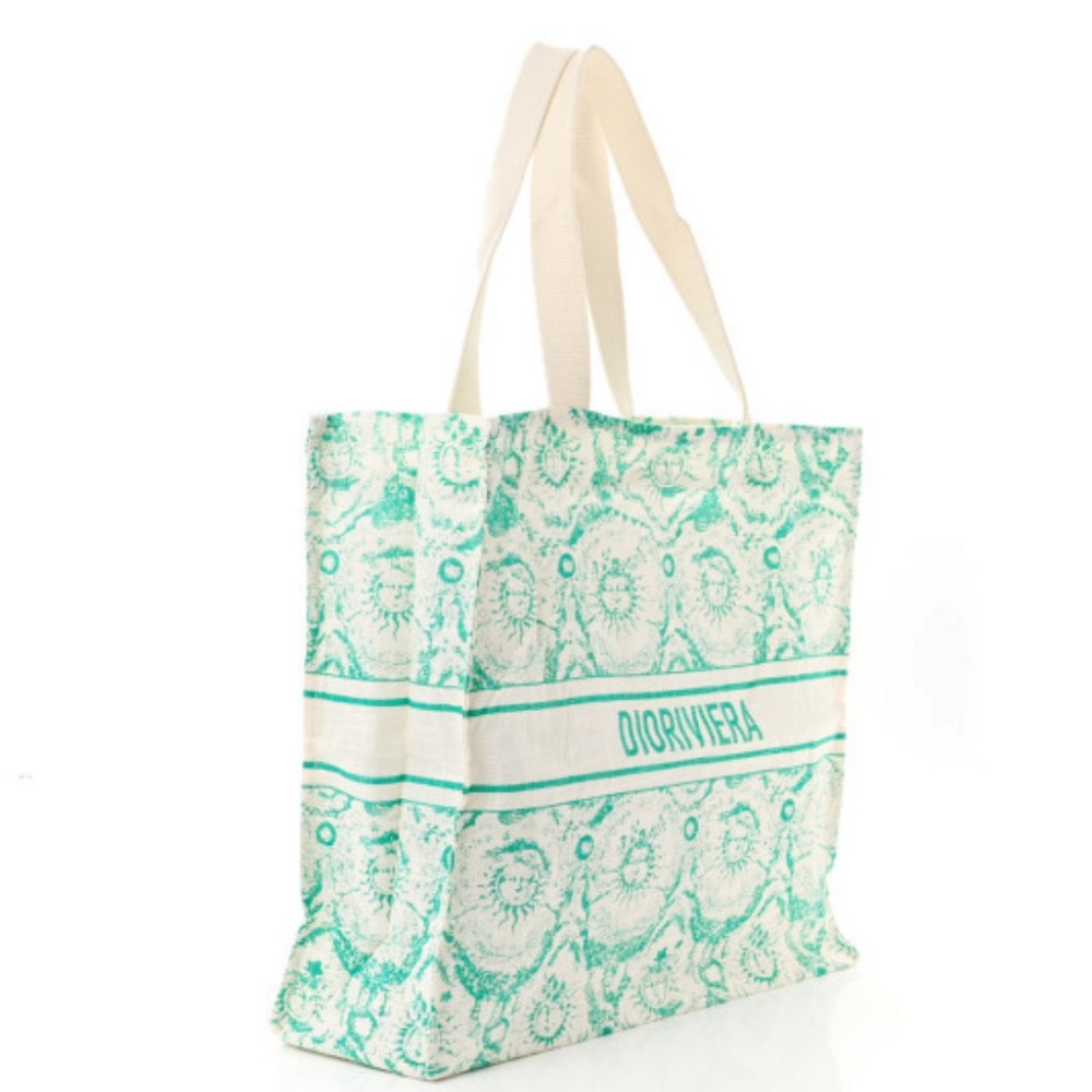 CHRISTIAN DIOR Dioriviera Tote Toile Tote Aquamarina